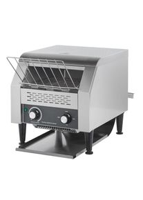 GastroHero Grille-pain continu 130, Grille-pain Gastro, 2,2 kW, acier inoxydable, vitesse de passage réglable, 130 tranches de pain grillé|