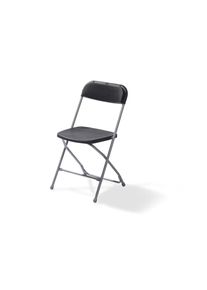 Chaise pliante Budget gris/noir, châssis en acier, pliante| Professionnel | HoReCa | CHR
