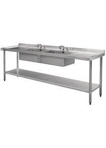 Evier en acier inoxydable Vogue - 2400 x 600mm