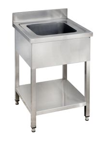 Evier Gastro en inox, Basic 6x7 avec 1 cuve, à monter soi-même| Professionnel | HoReCa | CHR
