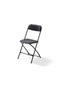 Chaise pliante Budget, noire, châssis en acier, pliante| Professionnel | HoReCa | CHR