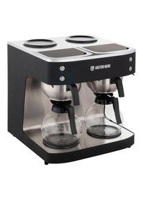 Machine à café filtre ECO 2x 2 litres noir incl. 2 verseuses en verre, 200 tasses/h, Machine à café professionnelle grand modèle| Professionnel |