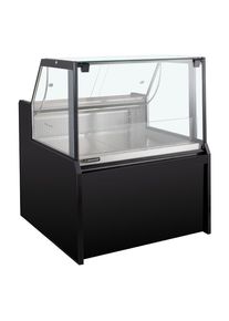 Comptoir réfrigéré TITAN 2560 mm noir, éclairage LED, soubassement réfrigéré| Professionnel | HoReCa | CHR