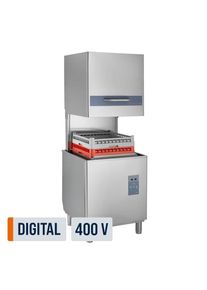 Lave-vaisselle à capot PROFI Digital 50x50 cm Dimensions du panier, avec doseur de détergent et de produit de rinçage, avec pompe de vidange, Made in