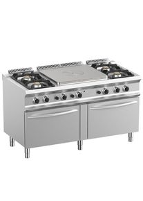 MBM Gas-Glühplatte mit Gasbackofen Dexion Lux 700 - 150/73| Professionnel | HoReCa | CHR