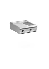 MBM Plancha électrique Dexion Lux 980 - 80/90 2/3 lisse, 1/3 rainurée, chromée- appareil à poser| Professionnel | HoReCa | CHR