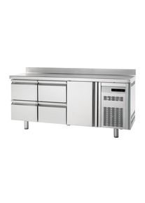 Table réfrigérée prémium 1/4 avec dosseret| Professionnel | HoReCa | CHR