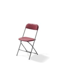 Chaise pliante Budget gris/bordeaux, châssis en acier, pliante| Professionnel | HoReCa | CHR