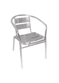 Chaises de bistrot Bolero en aluminium avec accoudoir arrondi | Professionnel | HoReCa | CHR