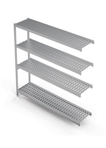 Étagère suspendue Profi 1250 x 400 x 1670 mm, 4 étagères| Professionnel | HoReCa | CHR