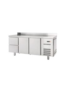 Table réfrigérée Profi 2/2 avec dosseret - GN 1/1| Professionnel | HoReCa | CHR