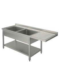 Plonge passage lave-vaisselle ECO 18x6 avec 2 bacs à gauche| Professionnel | HoReCa | CHR