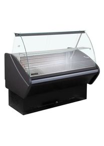 Comptoir réfrigéré RHEA 1340 mm noir, éclairage LED, soubassement réfrigéré| Professionnel | HoReCa | CHR