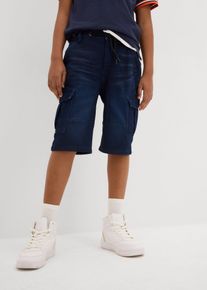 Bermuda di jeans in felpa regular fit, Blu, Taglia 134, bonprix