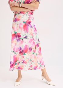 Gonna lunga in satin con bottoni decorativi - Fucsia - Taglia 52 - bonprix