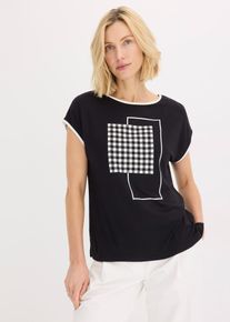 Maglia con bordi a contrasto, Nero, Taglia 50/52 (L), bonprix