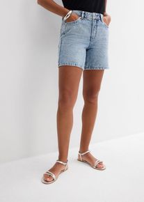 Bermuda in jeans vita media, Blu, Taglia 42, bonprix