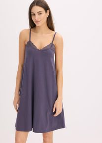 Camicia da notte con spalline sottili e pizzo - viola - Taglia 42/44 (S) - bonprix
