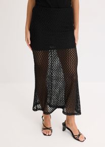 Gonna lunga con pizzo - Nero - Taglia 42 - bonprix