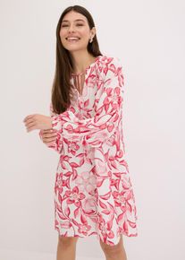 Abito tunica fantasia in viscosa fluente - Bianco - Taglia 46 - bonprix