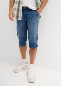 Bermuda in jeans lunghi elasticizzati regular fit, Blu, Taglia 40, bonprix