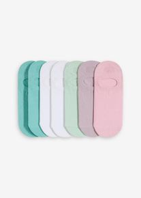 Fantasmini con cotone biologico e strisce in silicone (pacco da 7 paia) - Bianco - Taglia 39-42 - bonprix