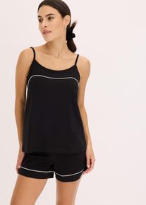 Pigiama estivo con spalline sottili - Nero - Taglia 50/52 (L) - bonprix