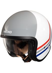 Nexo Jethelm Urban Style II Weiß/Rot/Blau Dekor #24 S