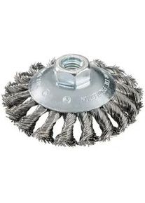 Metabo Rundbürste 100x0,5x10 mm/ M 14, Stahldraht gezopft, gekröpfte Ausführung, Drahtstärke 0,50 mm