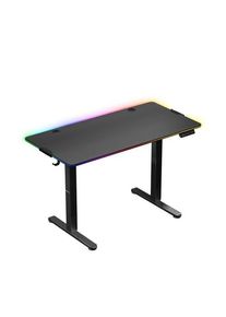 Birou gaming electric Huzaro Hero 8.2 RGB, Ecran LCD intuitiv, Suport casti, Inaltime ajustabila 72-118 cm (Negru)