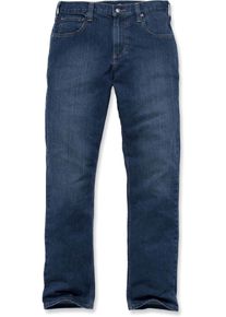 Carhartt Rugged Flex Relaxed Straight, jeans , kleur: blauw , maat: W34/L32