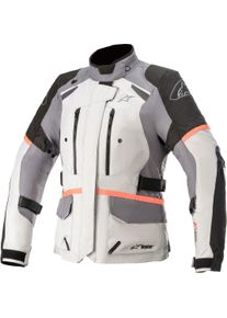 Alpinestars Andes v3, textieljas waterdicht vrouwen , kleur: Lichtgrijs/Donkergrijs/Zwart/Lichtrood , maat: XL