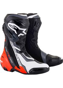 Alpinestars Supertech R, boots , color: Black/Neon-Red/White/Grey , size: 46 EU
