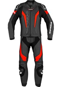 Spidi Laser Touring, leather suit 2pcs. , color: Black/Red , size: 50