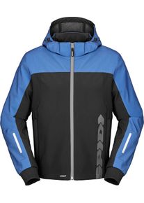 Spidi Hoodie II, textile jacket H2Out , color: Black/Light Blue , size: L