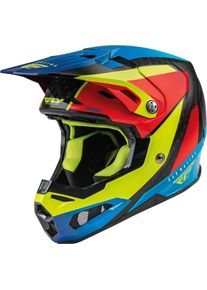 Fly Racing Formula CRB Prime, kruishelm , kleur: Zwart/Neon-Geel/Rood/Blauw , maat: XS