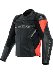 Dainese Racing 4, leather jacket , color: Black/Neon-Red , size: 50