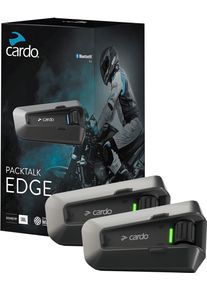 Cardo Packtalk Edge, communicatie systeem twin set , kleur: zwart