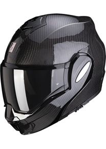 Scorpion EXO-Tech Evo Carbon Solid, modulaire helm , kleur: zwart , maat: XS