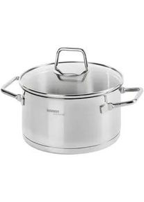 Homeware Profession. Bratentopf , Klar, Edelstahlfarben , Metall, Glas , 2,4 l , 9.5 cm , Lfgb , Messskala, rostfrei , Kochgeschirr, Töpfe, Diverse Spezialtöpfe