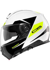 Schuberth C5 Eclipse, flip up helmet , color: Black/White/Neon-Yellow , size: XXL (62/63)