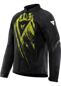 Dainese Herosphere Diamond, stoffen jas , kleur: Zwart/Neon-Geel/Grijs , maat: 52
