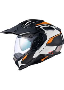Nexx X.WED3 Pro Keyo, capacete de enduro , cor: Mate Branco/Cor-De-Laranja , tamanho: M