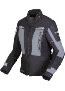 Modeka Hydron, textile jacket waterproof women , color: Black/Grey , size: 38