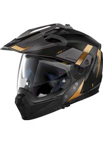 Nolan N70-2 X Skyfall N-Com, modulaire helm , kleur: Mat Zwart/Grijs/Goud , maat: L