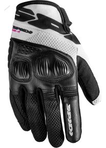 Spidi Flash-R Evo, handschoenen vrouwen , kleur: Zwart/Wit , maat: L