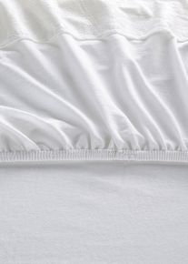 bonprix Sábana ajustable impermeable, blanco, 90/200 cm