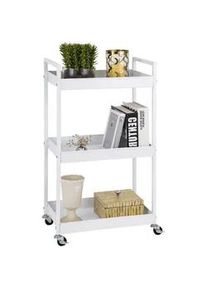 Boxxx Servierwagen , Weiß , Metall, Kunststoff , Rollen , 30x80x45 cm , Esszimmer, Servierwagen