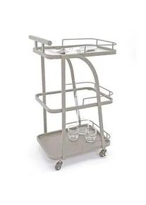 Xxxl Servierwagen , Hellgrau , Metall , rechteckig , eckig , 45x79x35 cm , einfacher Aufbau , Esszimmer, Servierwagen