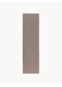 Ręcznie tuftowany chodnik z wełny Eleni Brązowy Wełna S 80 x D 300 cm | Westwing Collection